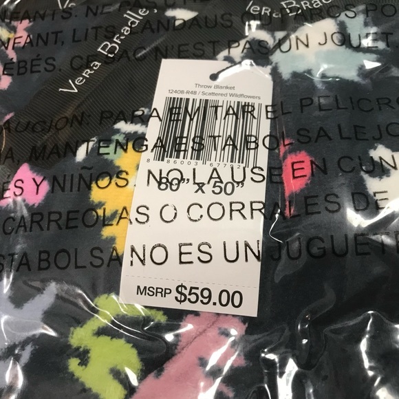 NIP VERA BRADLEY SCATTERED WILDFLOWER THROW - Picture 4 of 5